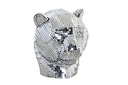 DECO FD-189944 FIGURE RESINE 31X31X32 LEOPARD CHROME ARGENTE