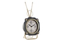 DECO RE-187294 HORLOGE POSER FER VERRE 15,5X8,5X32 NOIR
