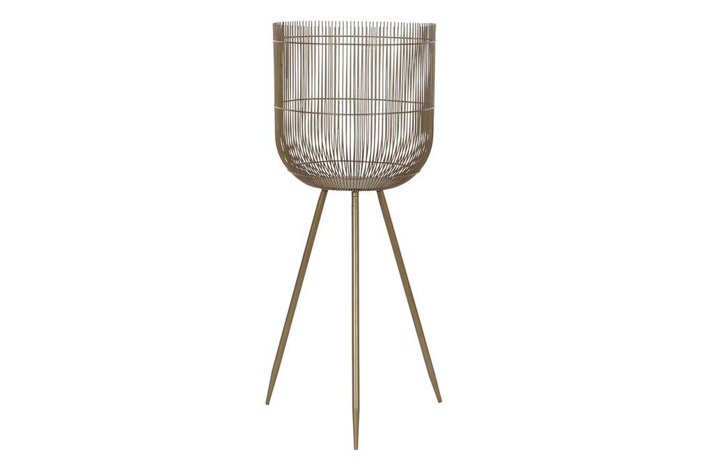 DECO MC-191557 POT METAL 34,5X34,5X87 DORADO