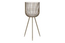 DECO MC-191557 POT METAL 34,5X34,5X87 DORADO