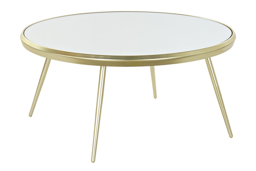 DECO MB-185959 TABLE CAFE ACIER MIROIR 83,5X83,5X40 5mm