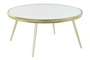 DECO MB-185959 TABLE CAFE ACIER MIROIR 83,5X83,5X40 5mm