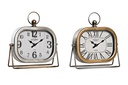 DECO RE-198982 HORLOGE POSER FER VERRE 22,5X7X24,5 2 MOD.