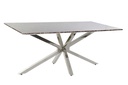 DECO MB-182536 TABLE ACIER MARBRE 180X90X76 ARGENTE