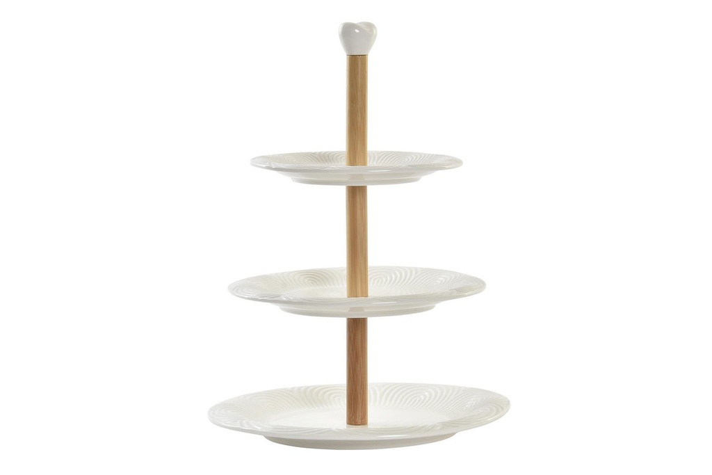 DECO PC-193599 COUPE FRUITS PORCELAINE 25,5X25,5X32,5 3EST,