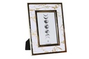 DECO MF-199699 CADRE PHOTO 10X15 PU INOX 22,5X1X17,5 MARBRE BLANC