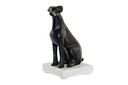 DECO FD-171023 FIGURE ALUMINIUM MARBRE 12X10X20 CHIEN NOIR
