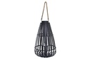 DECO PV-197148 BOUGEOIR BAMBOU VERRE 35X35X60 NOIR