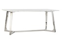 DECO MB-182531 TABLE ACIER MARBRE 180X90X76 ARGENTE