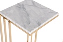 DECO MB-205752 TABLE AUXILIAIRE SET 2 METAL MARBRE 37X39X66 DORE