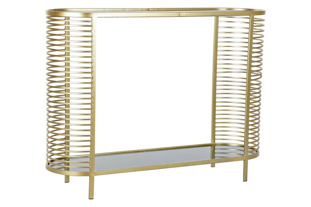 DECO MB-182554 CONSOLE METAL VERRE 106,5X31X79,5 MAT DORE