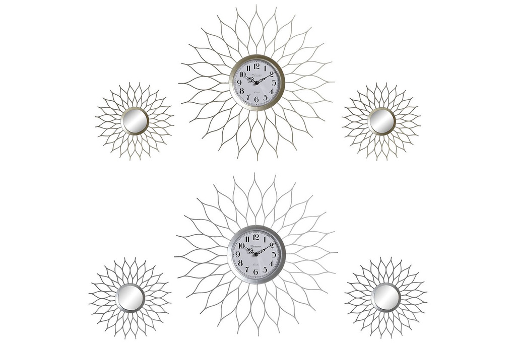 DECO RE-184776 HORLOGE SET 3 PP MIROIR 50X4X50 50 CM 2 MOD.