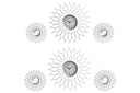 DECO RE-184776 HORLOGE SET 3 PP MIROIR 50X4X50 50 CM 2 MOD.