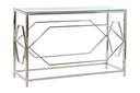 DECO MB-189834 CONSOLE INOX VERRE 120X40X78 ARGENTE