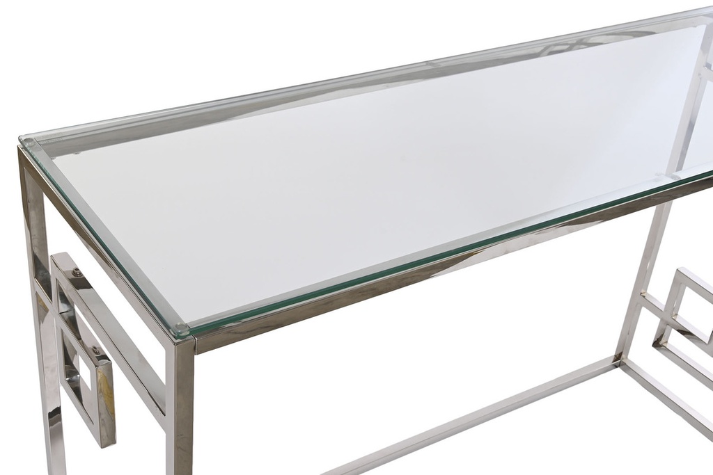 DECO MB-185281 CONSOLE METAL VERRE 120X40X78 ARGENTE