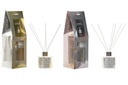 DECO DA-186106 PARFUM D'AMBIANCE MIKADO VERRE 7X7X7,5 100 ML, 2 MOD.