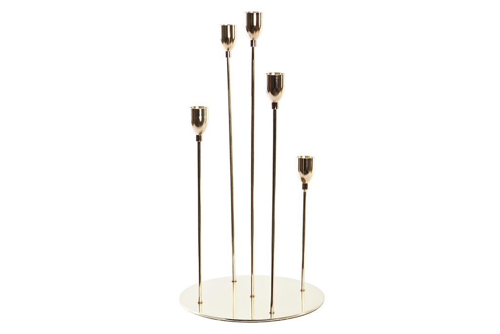DECO PV-198890 CHANDELIER METAL 20X20X38 5 BOUGIES DORE