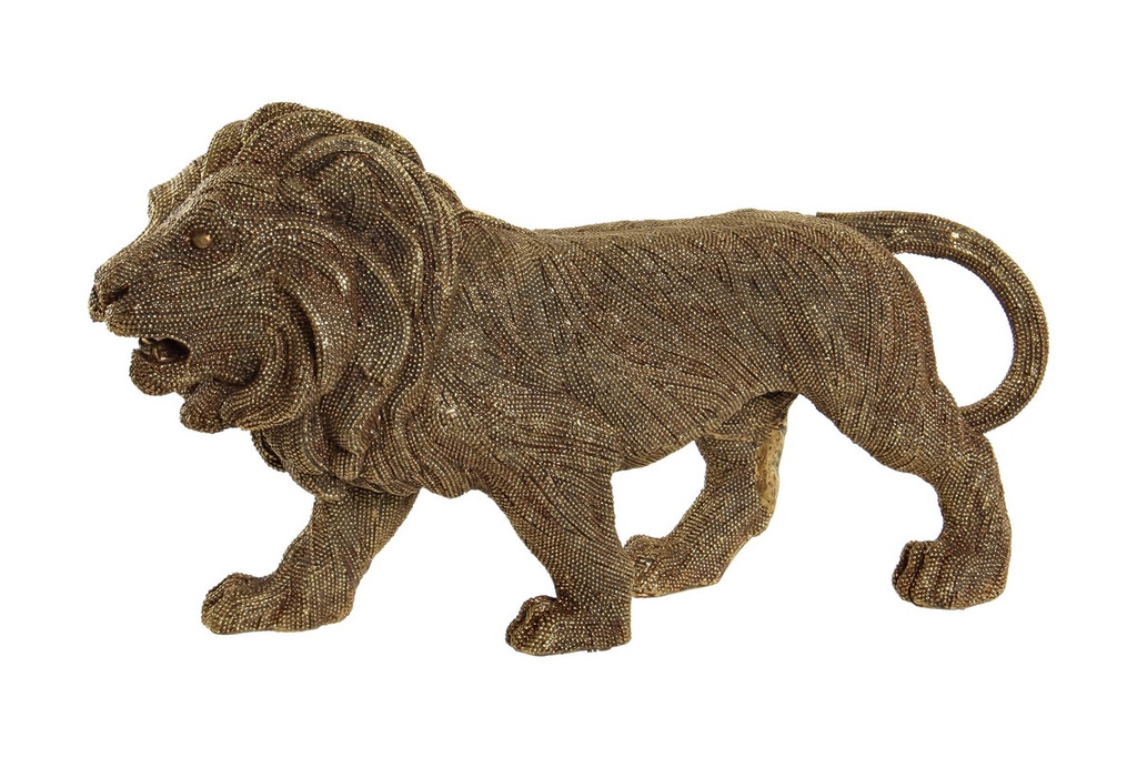 DECO FD-190287 FIGURE RESINE 30X9,4X16,7 LION DORE