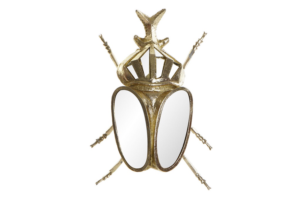 DECO DP-185052 FIGURE RESINE MIROIR 19X6,5X12 SCARABEE DORE