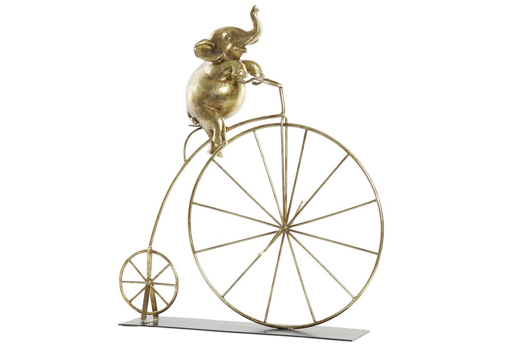 DECO FD-181243 FIGURE RESINE METAL 45X10X53 ELEPHANT DORE