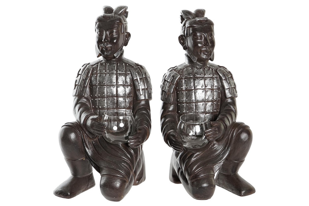 DECO FD-190704 FIGURE RESINE VERRE 20X19X42 GUERRIER 2 MOD.