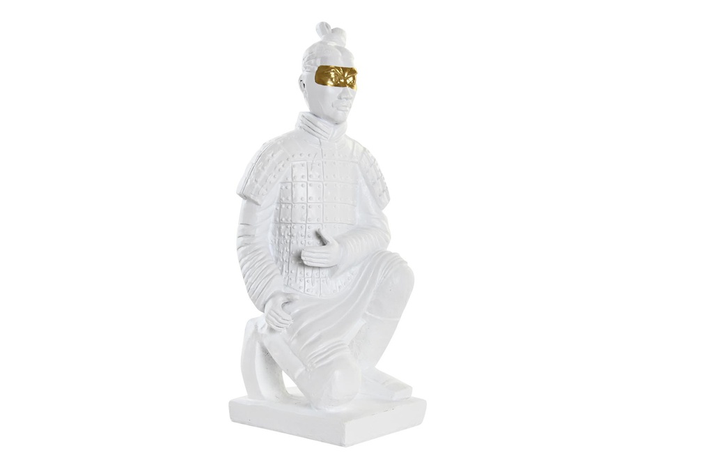 DECO FD-199235 FIGURE RESINE 13,5X13,5X33 GUERRIER BLANC