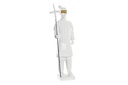 DECO FD-199236 FIGURE RESINE 15X10X44 GUERRIER BLANC