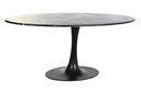 DECO MB-201492 TABLE METAL MARBRE 180X100X76 NOIR