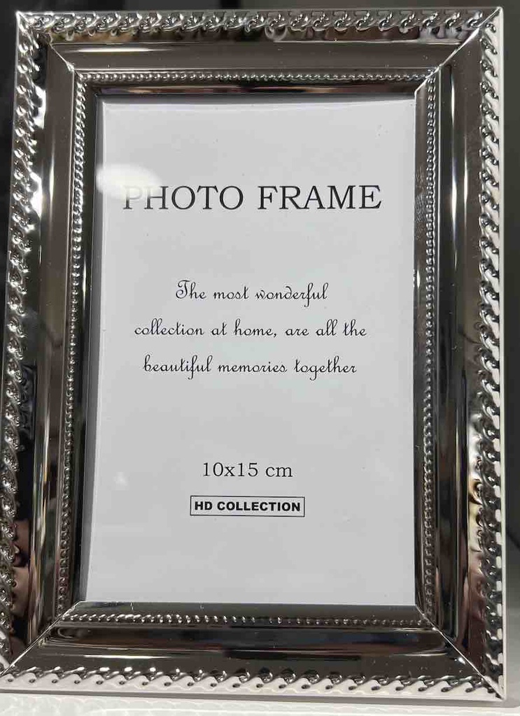 DECO CADRE PHOTO ARGENTE NICKEL 10x15cm