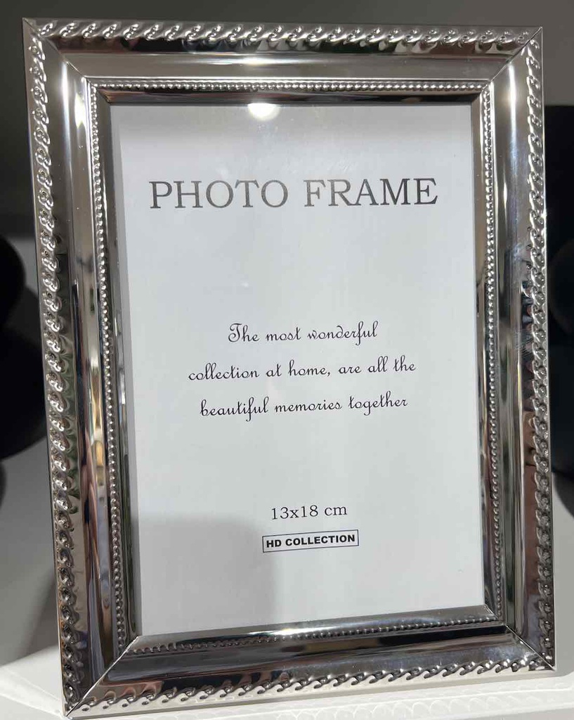 DECO CADRE PHOTO ARGENTE NICKEL 13x18cm