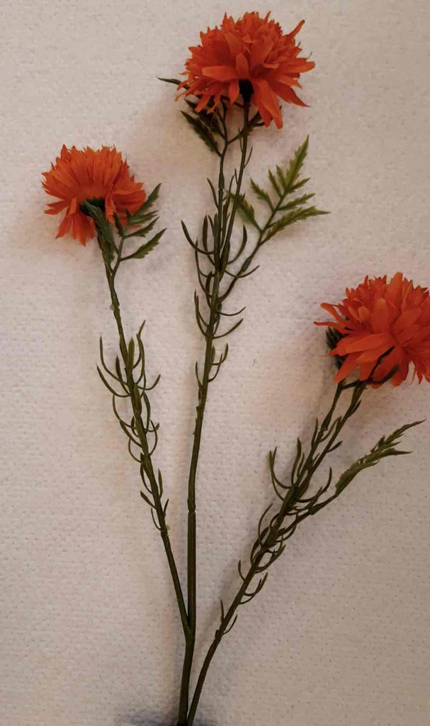 DECO FLEUR BALL MUM PLA ORANGE 18x6x71cm