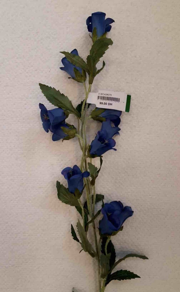 DECO FLEUR CAMPANULE SPRAY BLEU 88cm