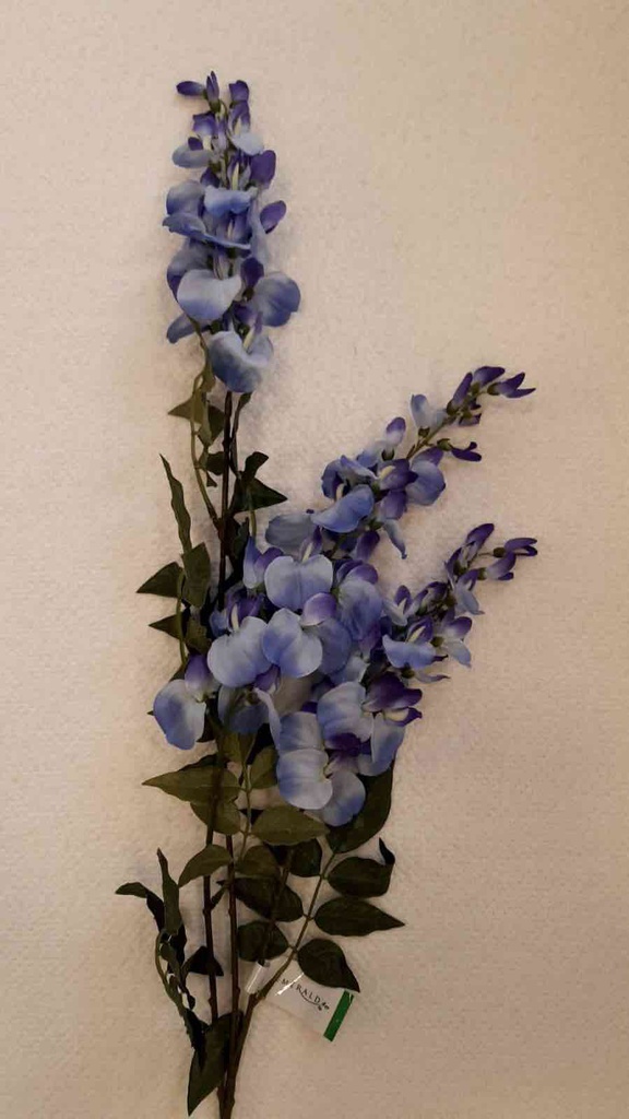DECO FLEUR WISTERIA SPRAY x3 BLEU 70cm