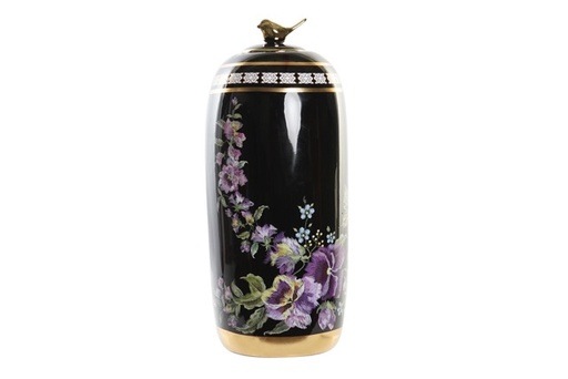[DEIT231172] DECO JR-190249 VASE PORCELAINE 19X19X42 FLEURS MULTICOLORE