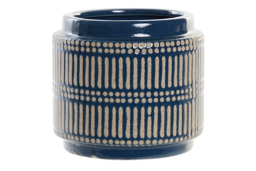 [DEIT231175] DECO JR-191349 VASE CERAMIQUE 12X12X11 AZUL MARINO