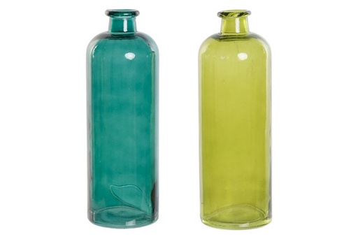 [DEIT231176] DECO JR-207912 VASE CRISTAL RECICLADO 10X10X32 1,5 L, 2 MOD.