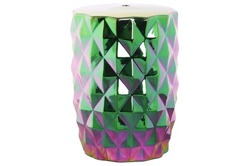 [DEIT231210] DECO MB-209415 TABLE AUXILIAIRE PORCELAINE 33X33X45 IRIDISCENT