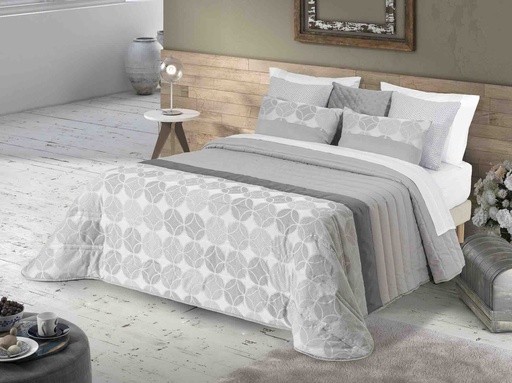 [LLTL240218] LL TL COUVRE LIT SPRING 11 GRIS 250x270cm 80%PES 20%CTN