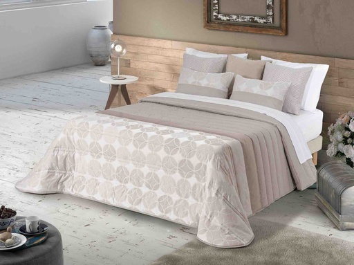 [LLTL240222] LL TL COUVRE LIT SPRING 11 BEIGE 235x270cm 80%PES 20%CTN