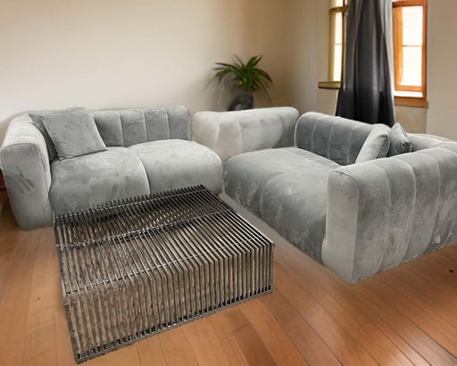 [DEAN211112] DECO AN CANAPE 3P MN 2,50x0,75xH:0,65m EC GRIS