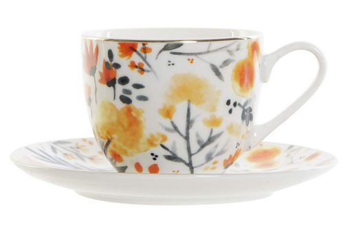 [DEIT250105] DECO PC-189350 TASSE SET 2 PORCELAINE 8,5X6X5 90ML MULTICOLORE