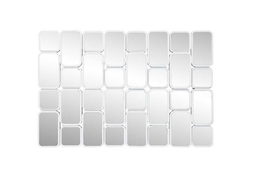 [DEIT250175] DECO ES-198925 MIROIR PP MIROIR 90X4X60 MULTIMIROIR BLANC