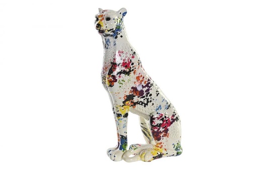 [DEIT250223] DECO FD-202696 FIGURE RESINE 16X8X25 LÅOPARD MULTICOLORE
