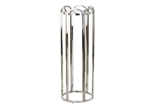 [DEIT250258] DECO MB-185288 TABLE AUXILIAIRE METAL VERRE 40X40X110 ARGENTE
