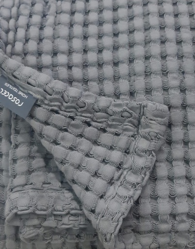 [LLRL211018] LL RL  COUVRE LIT HAZE 240X260cm GRIS FONCE  100% COTON