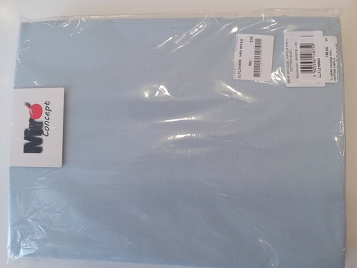 [LLTL210503] LL TL DRAP HOUSSE 100% COTTON 144FILS 160x200x30cm BLEU CLAIRE