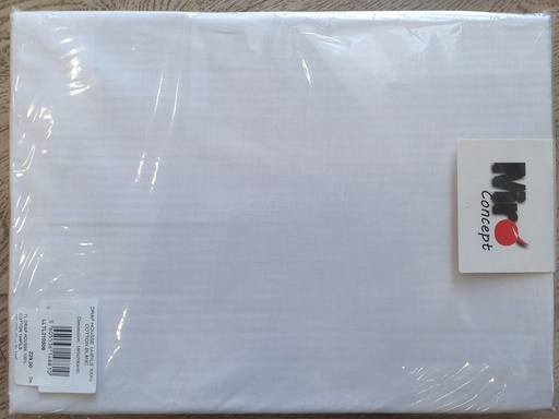 [LLTL210506] LL TL DRAP HOUSSE 100% COTTON 144FILS 180x200x40cm BLANC