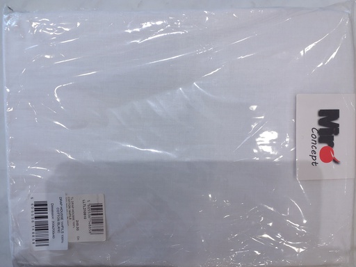 [LLTL210510] LL TL DRAP HOUSSE 100% COTTON 144FILS 200x200x40cm BLANC
