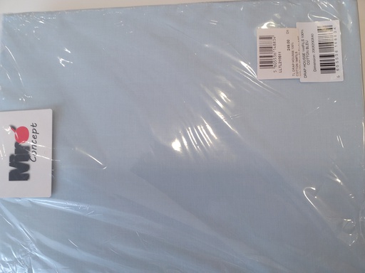 [LLTL210511] LL TL DRAP HOUSSE 100% COTTON 144FILS 200x200x40cm BLEU CLAIRE