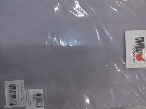 [LLTL210512] LL TL DRAP HOUSSE 100% COTTON 144FILS 200x200x40cm GRIS CLAIRE